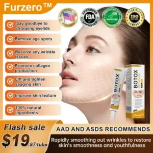 Made and shipped from the USA Furzero™ Botox Bee Venom Wrinkle Removal Cream