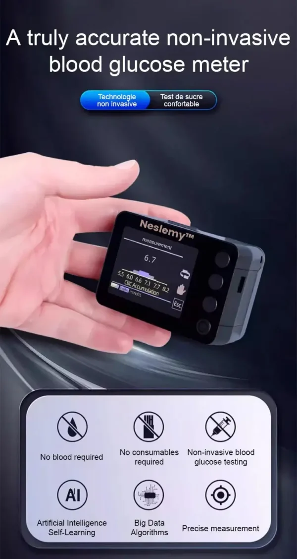 Neslemy™ Advanced Non-Invasive GlucoseMonitor-99.9% Accuracy + Exclusive Gift ✅TGA Approved